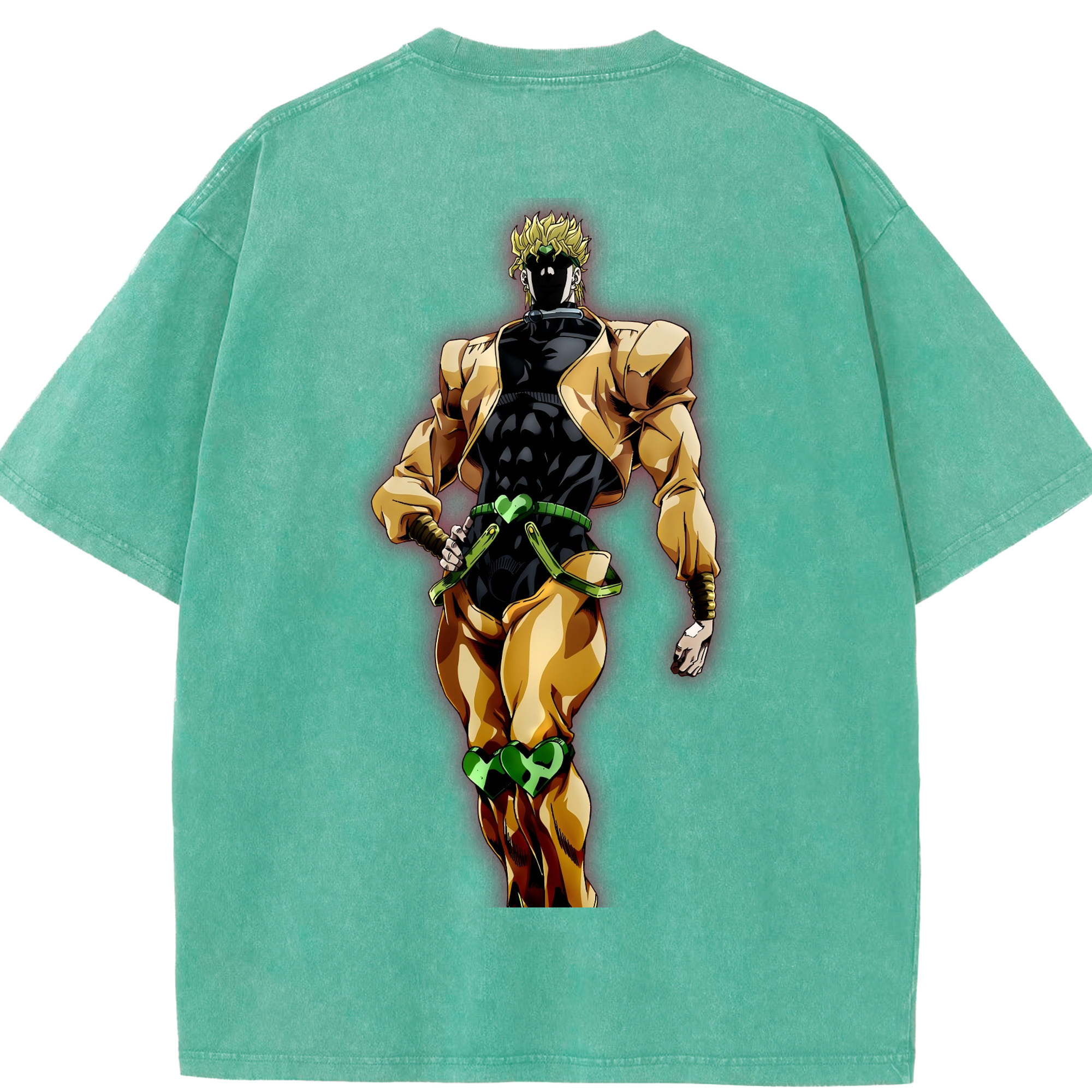 （画像用） ジョジョの奇妙な冒険 ディオ?ブランドー JoJo's Bizarre Adventure Dio Brando 綿100% ヴィンテージ風 半袖Tシャツ（背面プリント）